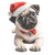 Christmas Pug Vinyl Car Decal Sticker – Waterproof & UV-Resistant 3.4133333333333336"
