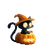 Witch Cat Pumpkin V7 Vinyl Car Decal Sticker – Waterproof & UV-Resistant 3.4133333333333336"