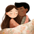 Cuddling Couple Illustration V2 Vinyl Car Decal Sticker – Waterproof & UV-Resistant 3.4133333333333336"