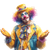 Clown Vector Art Vinyl Car Decal Sticker – Waterproof & UV-Resistant 3.4133333333333336"