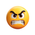 Angry Cartoon Emoji V2 Vinyl Car Decal Sticker – Waterproof & UV-Resistant 6.826666666666667"