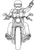 Biker Chopper Symbol Vinyl Car Decal Sticker – Waterproof & UV-Resistant 8.213333333333333"