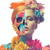 Floral Skull Beauty Vinyl Car Decal Sticker – Waterproof & UV-Resistant 6.826666666666667"