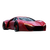 Futuristic Red Car V4 Vinyl Car Decal Sticker – Waterproof & UV-Resistant 3.4133333333333336"