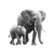 Elephant Family Walk V4 Vinyl Car Decal Sticker – Waterproof & UV-Resistant 3.4133333333333336"