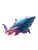 Futuristic Space Shark Vinyl Car Decal Sticker – Waterproof & UV-Resistant 4.16"