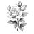 Rose Line Drawing Vinyl Car Decal Sticker – Waterproof & UV-Resistant 3.4133333333333336"