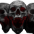 Evil Glowing Skulls Vinyl Car Decal Sticker – Waterproof & UV-Resistant 3.4133333333333336"