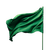Waving Green Flag Vinyl Car Decal Sticker – Waterproof & UV-Resistant 3.4133333333333336"
