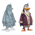 Penguin Cartoon Character Vinyl Car Decal Sticker – Waterproof & UV-Resistant 3.4133333333333336"