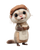 Ferret Barista Cartoon Vinyl Car Decal Sticker – Waterproof & UV-Resistant 4.0"