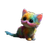Rainbow Kitten V2 Vinyl Car Decal Sticker – Waterproof & UV-Resistant 3.4133333333333336"