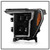 Spyder Automotive Headlight Assembly | Apex Series, Projector Beam with Daytime Running Light, LED Crystal Parking Light, Black Housing, Set of 2