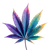 Colorful Cannabis Leaf Vinyl Car Decal Sticker – Waterproof & UV-Resistant 6.826666666666667"