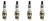 4x Autolite Racing Spark Plug | Yttrium-Enhanced Alloy | Non-Resistor | Professional Choice