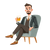 Confident Man Drinking Beer Vinyl Car Decal Sticker – Waterproof & UV-Resistant 6.826666666666667"