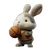 Rabbit With Basketball Vinyl Car Decal Sticker – Waterproof & UV-Resistant 3.4133333333333336"