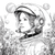 Astronaut Among Flowers V2 Vinyl Car Decal Sticker – Waterproof & UV-Resistant 3.4133333333333336"