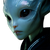 Androgynous Alien Portrait Vinyl Car Decal Sticker – Waterproof & UV-Resistant 6.826666666666667"