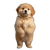 Humanoid Golden Retriever Vinyl Car Decal Sticker – Waterproof & UV-Resistant 6.826666666666667"