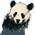 Vintage Panda T-Shirt V2 Vinyl Car Decal Sticker – Waterproof & UV-Resistant 6.826666666666667"