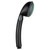 2x Dura Faucet Hand Held Black Shower Head | Single Function Flow Setting | Comfortable Grip