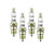 4x ACCEL Ignition Spark Plug Set | U-Groove Copper Core | Shorty Plug | 4 pack
