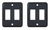 2x Valterra Switch Plate Cover | Matte Black, Double Opening | Easy Install, Durable