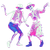 Dancing Skeletons Grave Vinyl Car Decal Sticker – Waterproof & UV-Resistant 3.4133333333333336"