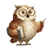 Wise Owl Scholar V4 Vinyl Car Decal Sticker – Waterproof & UV-Resistant 6.826666666666667"