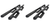 2x Upgrade Your 2021-2024 Ford Bronco with Westin Automotive HDX Nerf Bar | 3" Square Straight, Textured Black, Rocker Panel Mount