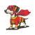 Superhero Dachshund Illustration Vinyl Car Decal Sticker – Waterproof & UV-Resistant 3.4133333333333336"