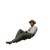 Resting Man Portrait Vinyl Car Decal Sticker – Waterproof & UV-Resistant 6.826666666666667"