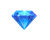 Shiny Blue Diamond Vinyl Car Decal Sticker – Waterproof & UV-Resistant 3.2"