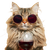 Stylish Cat Sipping V3 Vinyl Car Decal Sticker – Waterproof & UV-Resistant 6.826666666666667"