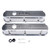 2x Elite Edelbrock Valve Cover for Ford Windsor Small Block, Finned Polished Aluminum - Set of 2