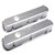 2x Elite Edelbrock Valve Cover for Ford Windsor Small Block, Finned Polished Aluminum - Set of 2