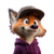 Cool Fox Character Vinyl Car Decal Sticker – Waterproof & UV-Resistant 6.826666666666667"