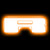 2x Oracle Lighting Decal 3140-R-005 Illuminated LED Letter Badge; Letter R; Matte White; 3-3/4 Inch x 1.4 Inch; Amber LED