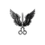 Angel Wing Scissors Vinyl Car Decal Sticker – Waterproof & UV-Resistant 3.4133333333333336"