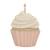 Pink Cupcake Candle Vinyl Car Decal Sticker – Waterproof & UV-Resistant 6.826666666666667"