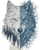 Wolf Head Transition Vinyl Car Decal Sticker – Waterproof & UV-Resistant 8.0"