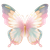 Pastel Butterfly Clipart Vinyl Car Decal Sticker – Waterproof & UV-Resistant 3.4133333333333336"