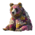 Floral Bear Sculpture Vinyl Car Decal Sticker – Waterproof & UV-Resistant 6.826666666666667"