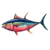 Hand-Drawn Tuna Vinyl Car Decal Sticker – Waterproof & UV-Resistant 3.4133333333333336"