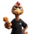 Chicken Mascot Character Vinyl Car Decal Sticker – Waterproof & UV-Resistant 6.826666666666667"