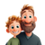 Father Son Smiling Vinyl Car Decal Sticker – Waterproof & UV-Resistant 6.826666666666667"