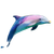 Abstract Dolphin Art Vinyl Car Decal Sticker – Waterproof & UV-Resistant 3.4133333333333336"