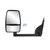 2x K-Source Manual Towing Mirror | OEM Replacement Dual Lens Black Mirror with PTM Housing, Foldaway, Turn Signal Indicators