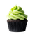 Lime Green Cupcake Vinyl Car Decal Sticker – Waterproof & UV-Resistant 3.4133333333333336"